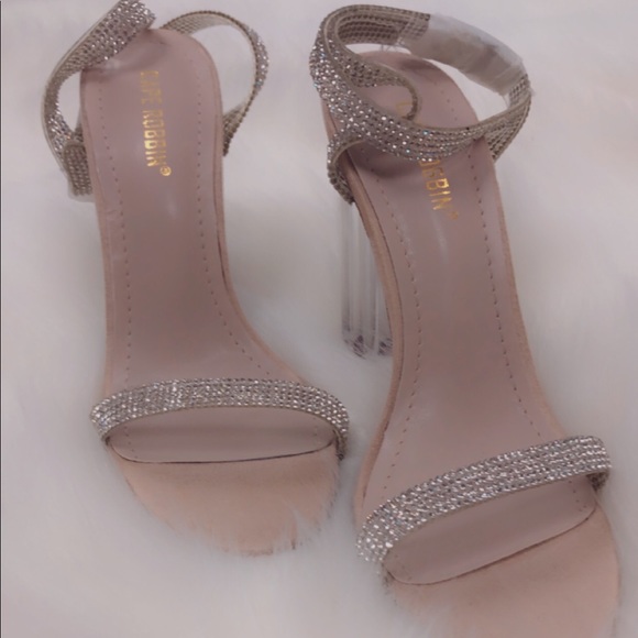 Women’s Nude Sequined Heel - Picture 2 of 3